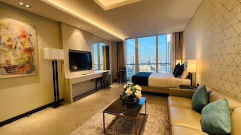 charming studio in heart of seef in 28th floor