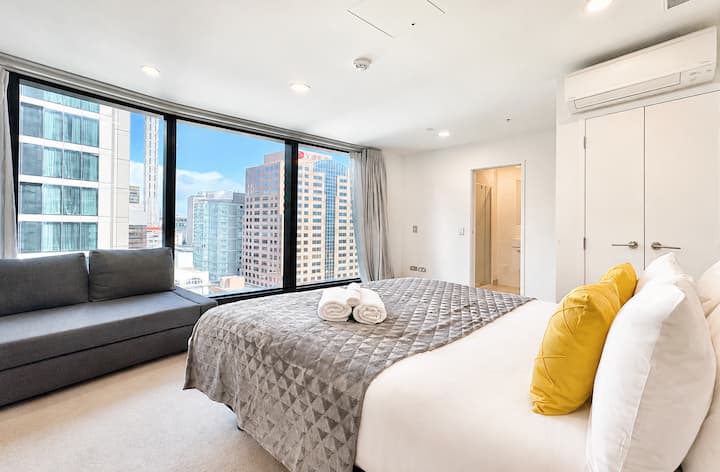 Spacious Cbd Studio W/ Ac & Skyline Window Views - Auckland