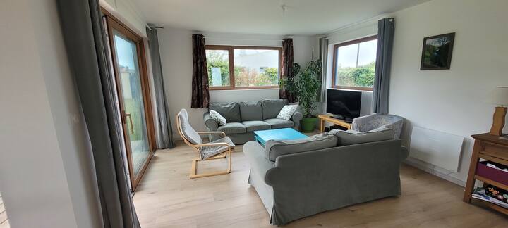 Maison Bois 200m Grande Plage Sable Blanc Tréompan - Ploudalmézeau