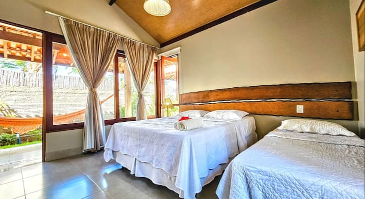 مكيف هواء، تلفزيون ذكي، حمام.