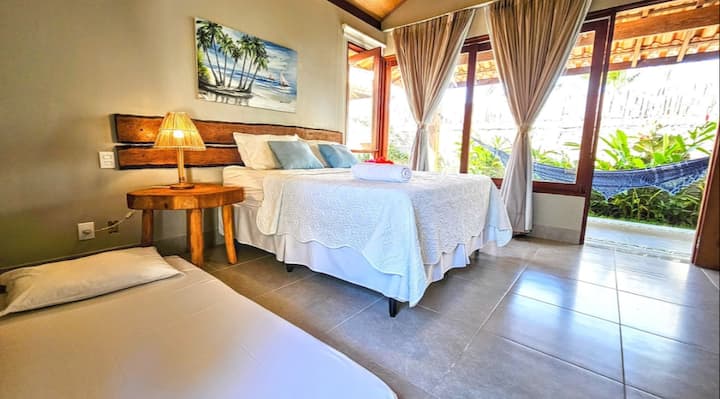 مكيف هواء، تلفزيون ذكي، حمام.