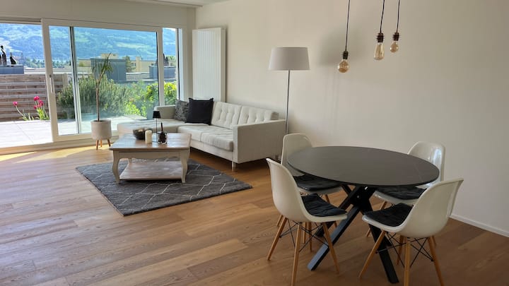 Modern, quiet with a holiday feeling