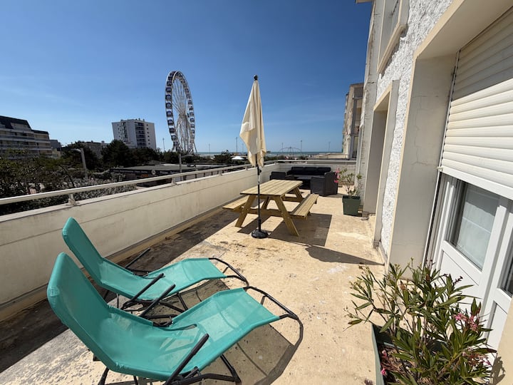 Jauffrey - Appart Avec Terrasse Vue Mer + Garage - Berck
