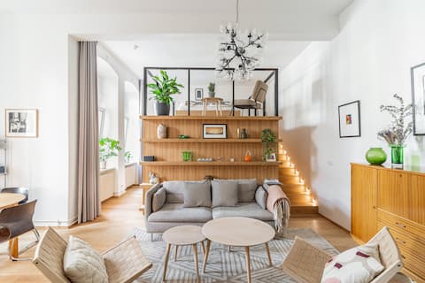 Leistungsstarkes Airbnb: Kreuzberg, Nordic Design, Split Level Sudio in Kreuzberg