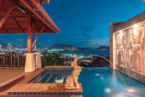 Patong Luxury Seaview Villa | Pool, Sauna, Hot Tub