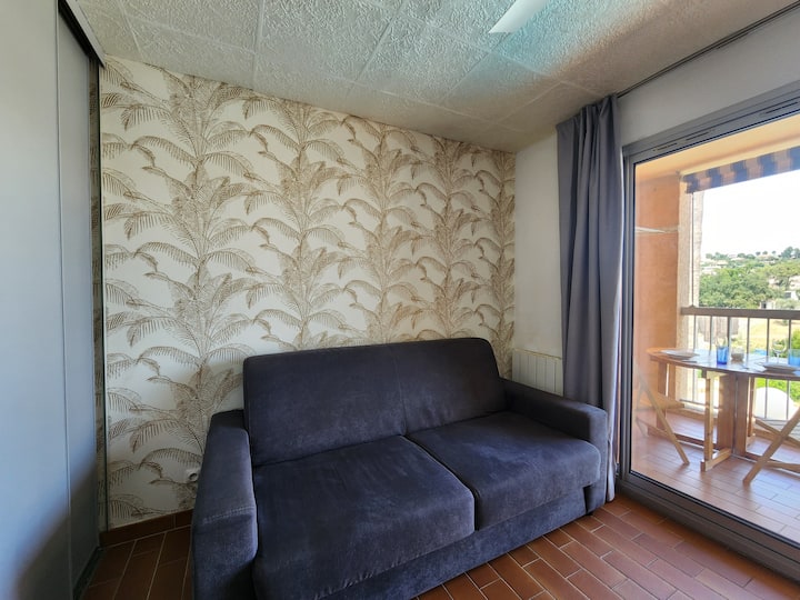 Studio Climatisé Résidence Avec Piscine - Villeneuve-Loubet