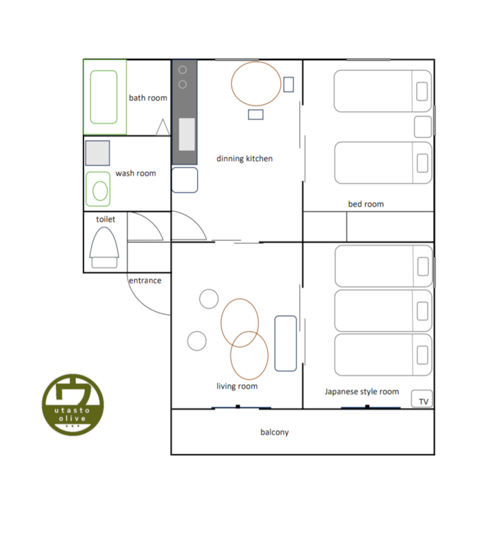Olive/坂出ic/最大5名/3dk/無料駐車場/wi-fi/スーパー徒歩3分/グループ/家族旅行 - 善通寺市