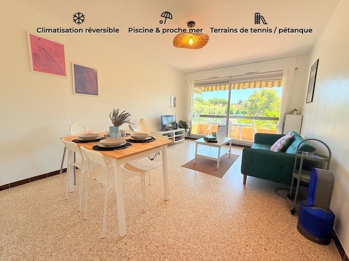T3 Rénové Avec Parking, Tennis, Pétanque & Piscine - Bormes-les-Mimosas