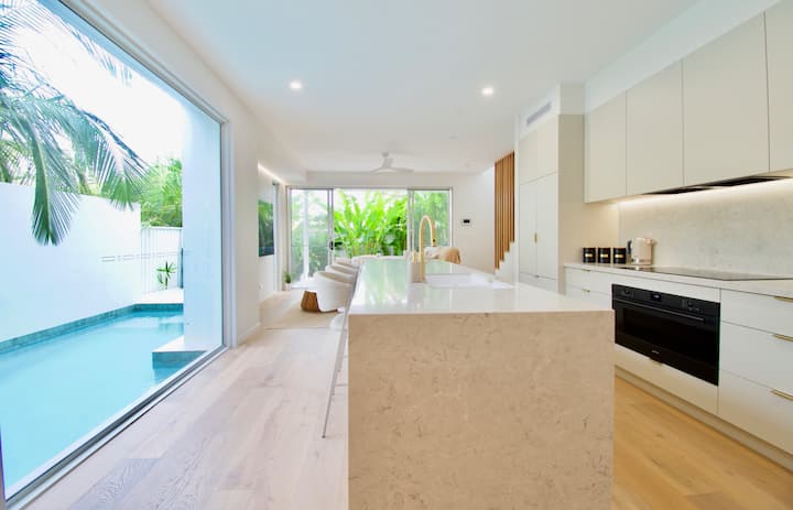 Luxury Beach Escape with Rooftop & Heated Pool