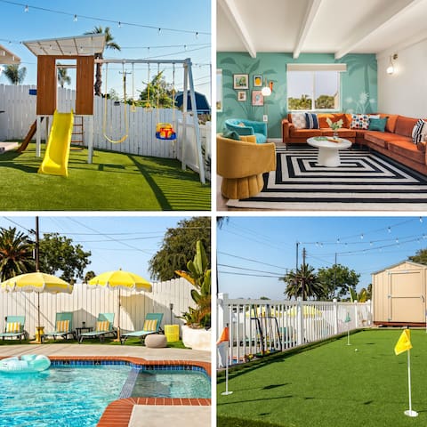 Pool house w/Playground, Mini Golf, King Bed