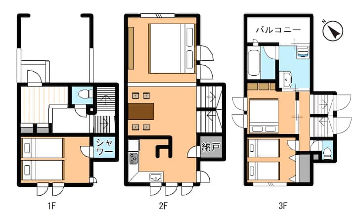 Sun Inn 京島   110m²　Naritaとhaneda直通　10名様まで可能　浴室2個あり - Tokyo