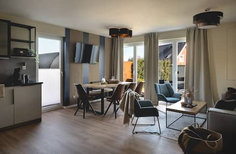FeWo Fleesensee, Wallbox, Sauna, Terrasse