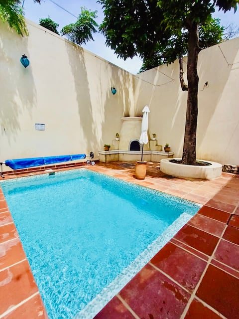Entire house. 3 bedrooms. Heated pool