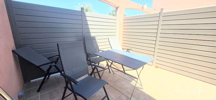 2 Chambres, Terrasse Privée, Clim  Plage à Pied - Le Barcarès