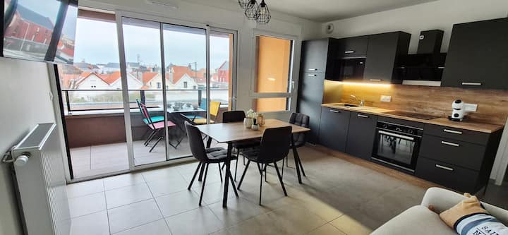 Appt 4 Pers- Plage à 800m- Balcon- Parking - Berck