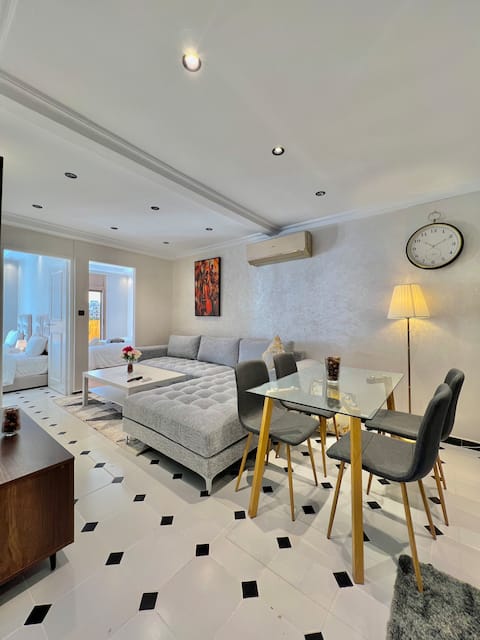 Luxury Sea-View Apartment with Jacuzzi in Rabat