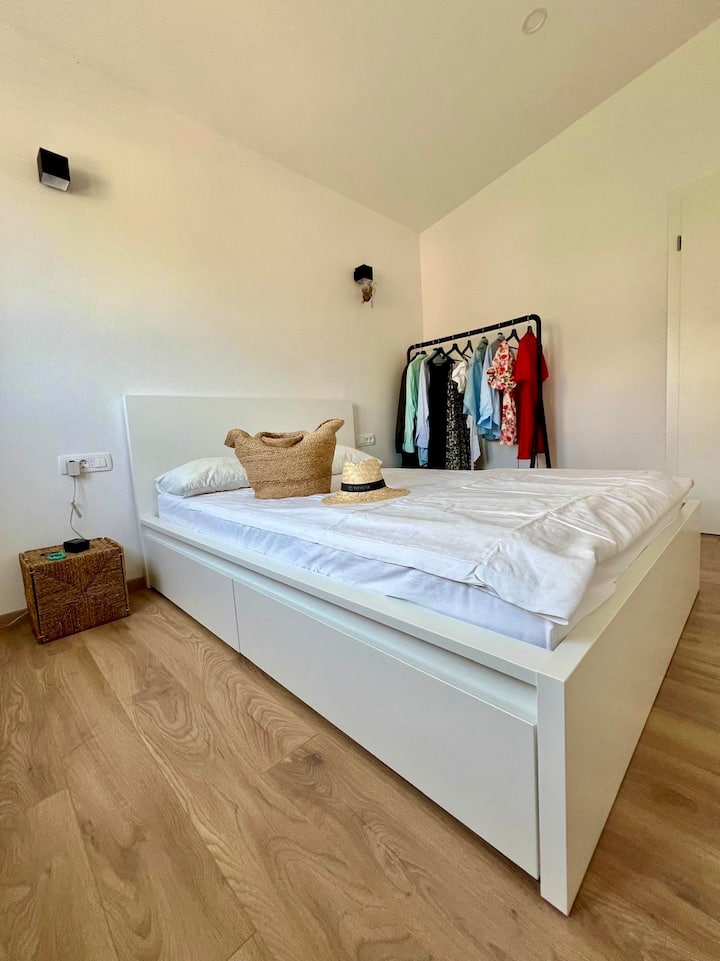 Sleep soundly with a view. One of two serene bedrooms designed for ultimate relaxation. ️ #BedroomGoals #MinimalistBedroom #SeaView #TranquilLiving #HvarHome