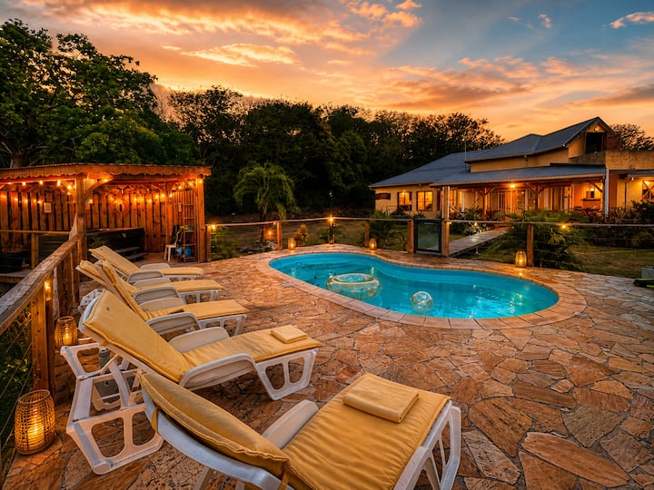 Villa Avec Piscine, Spa, Jardin, Vue Sur Mer - Deshaies