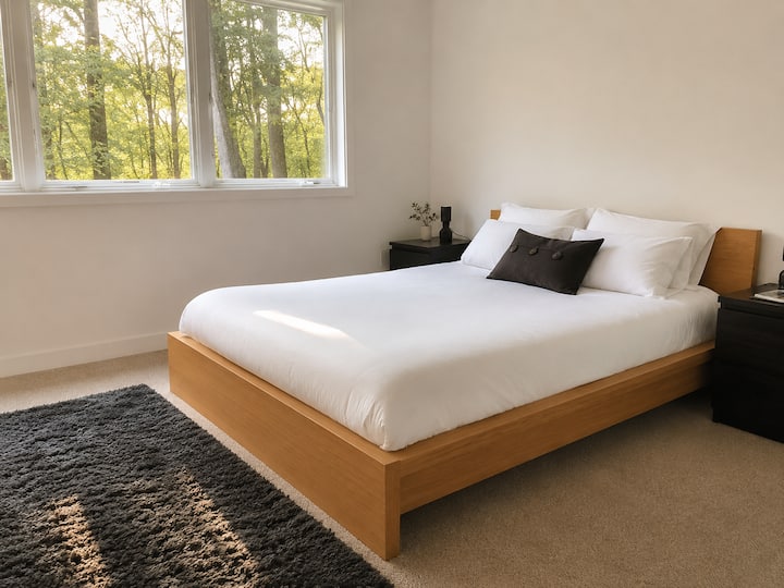 The second bedroom with queen bed downstairs.