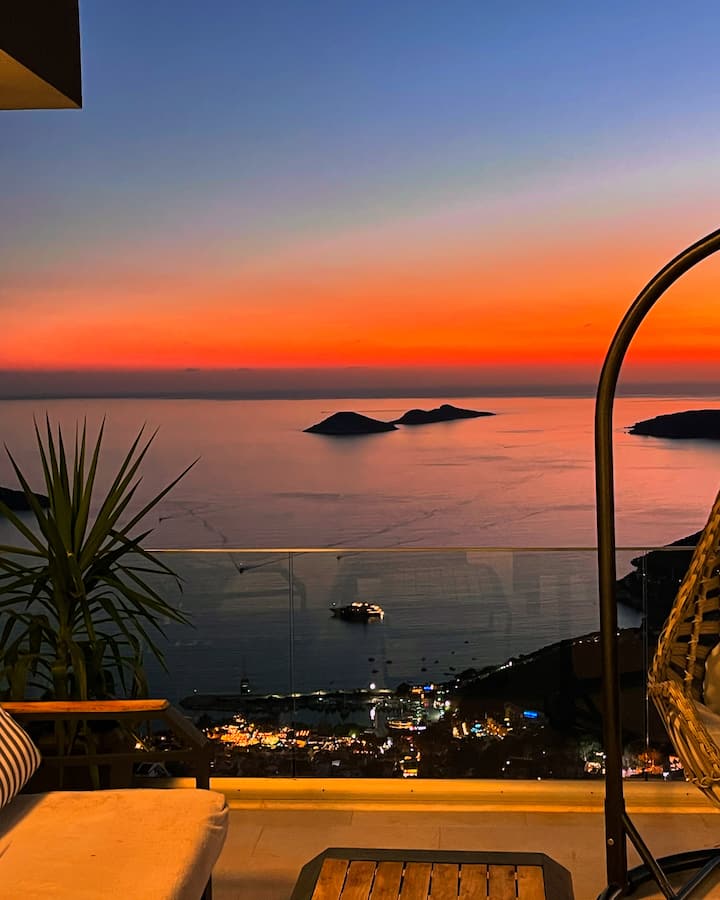 Villa Akruins Kalkanda Sonsuz Deniz Manzaralı Ev - Kalkan