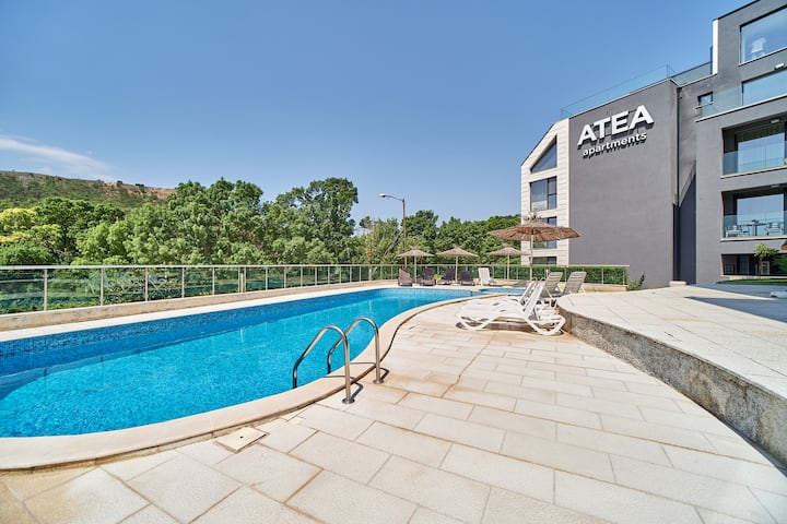 ATEA 15 | Poolside Stay Steps from Beach