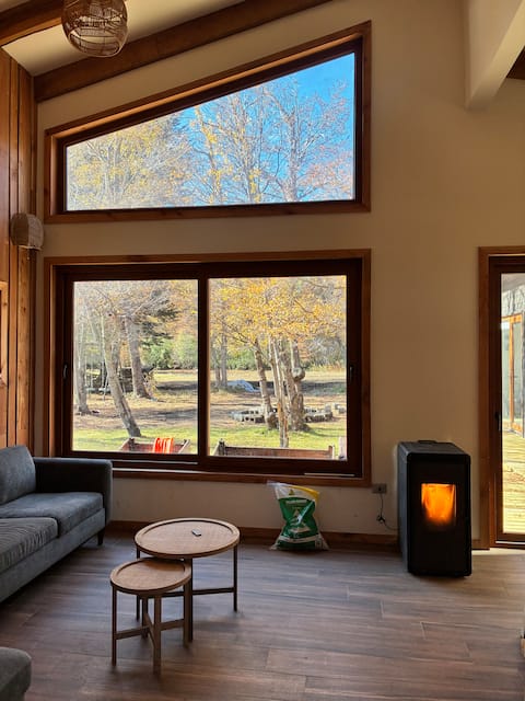 Successful Airbnb property: Cabin with tinaja (traditional wooden soaking tub) in Valle de Las Trancas, for 6 in Pinto