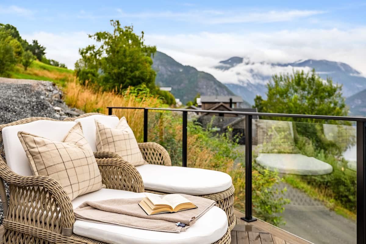 Two comfortable chairs on the terrace