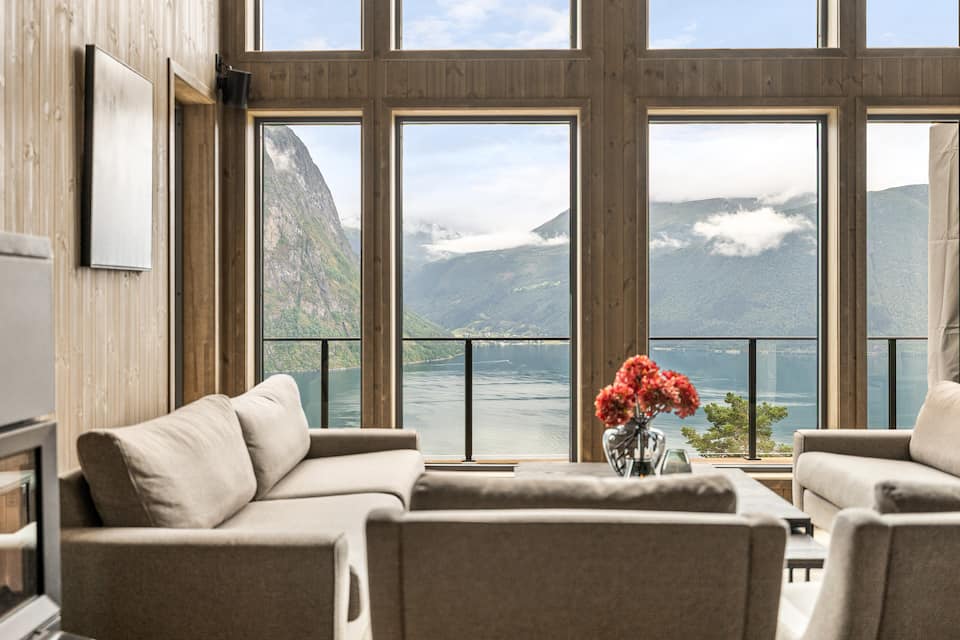 Fjordblikk, a cabin above the Valldal fjord, Valldal, Møre og Romsdal, Norway, photo 1 of 10