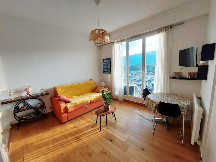 Studio Vue Lac, Piscine & Parking, Proche Thermes - Aix-les-Bains