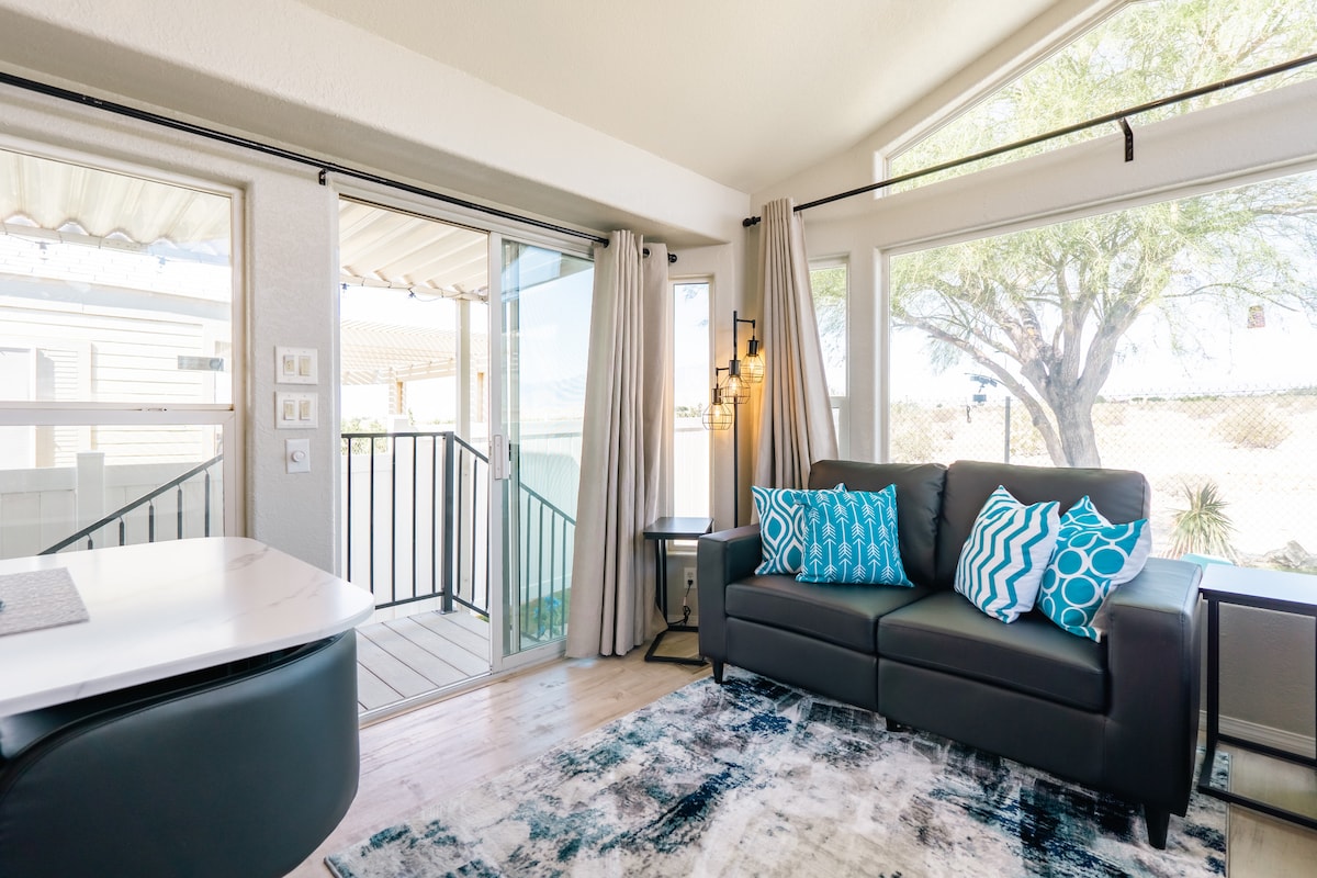 Canapé convertible en lit jumeau. 