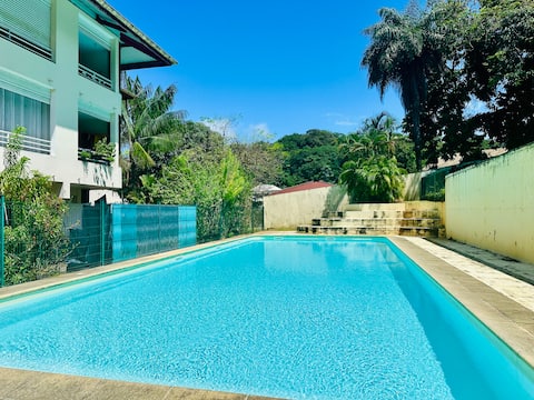 Apartment with pool + projector