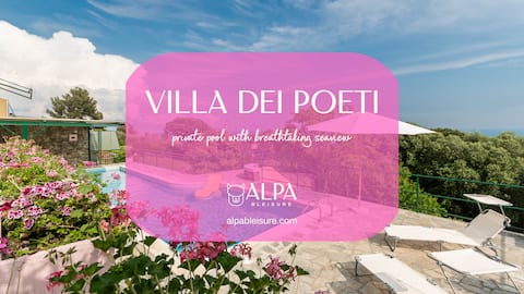 Villa dei Poeti – pool and breathtaking sea view