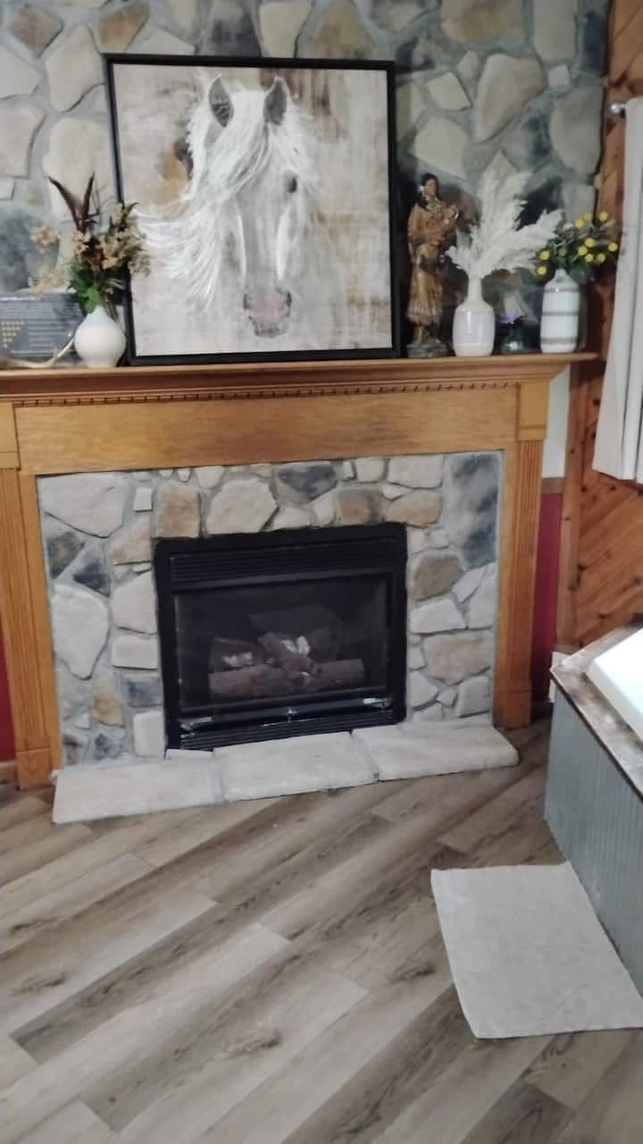 Chimenea de gas.