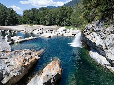 Terre di Pedemonte, the most beautiful beach in Tegna