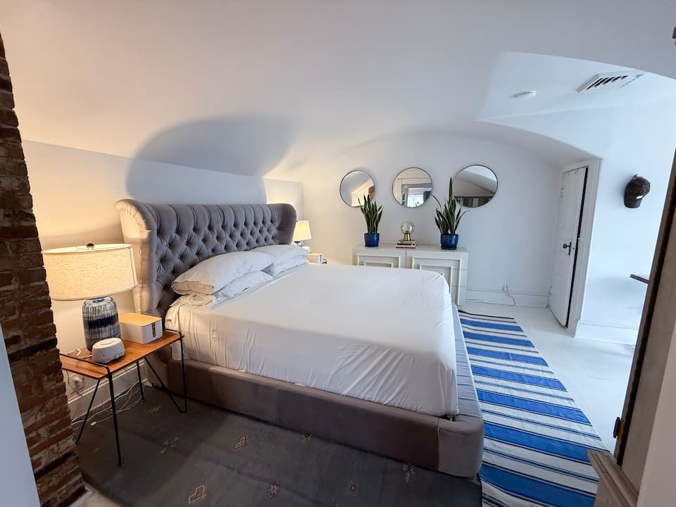 Bedroom with a California king bed