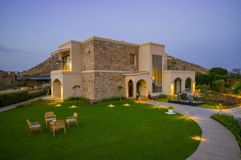 Elivaas 2BHK Escape W/ Pool, Garden & Outdoor Bar