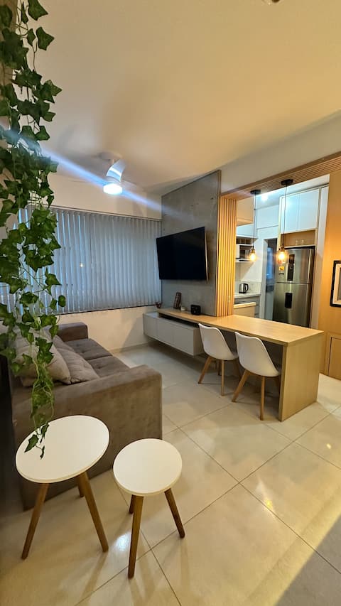Imóvel de sucesso: Apartment 250m from the beach with air conditioning em Tramandaí