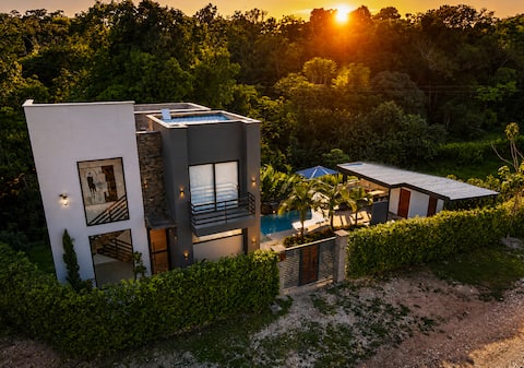 Modern country house with pool and nature