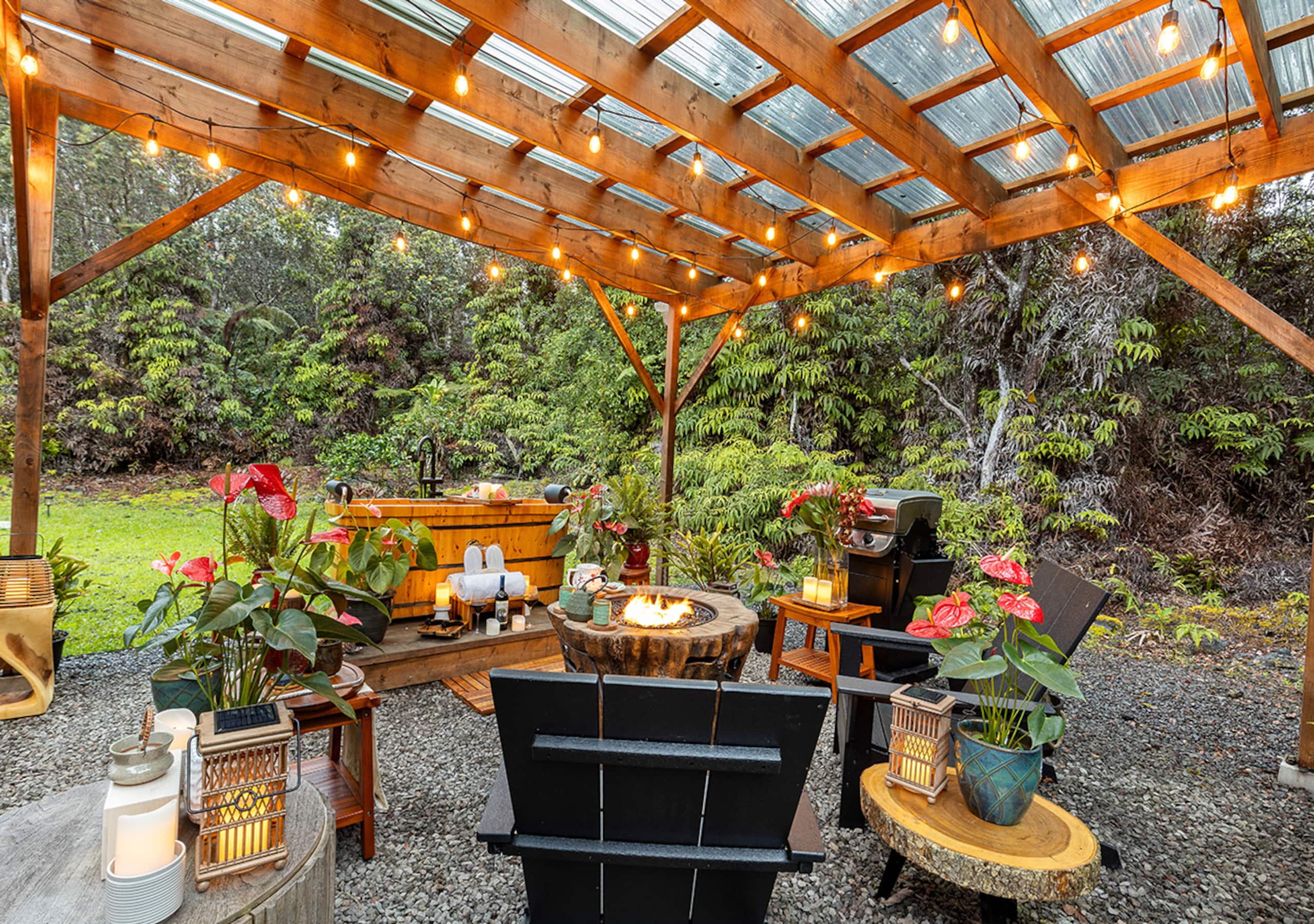 Volcano Teahouse Cottage2-HotTub-FirePlace-FirePit - Photo 49
