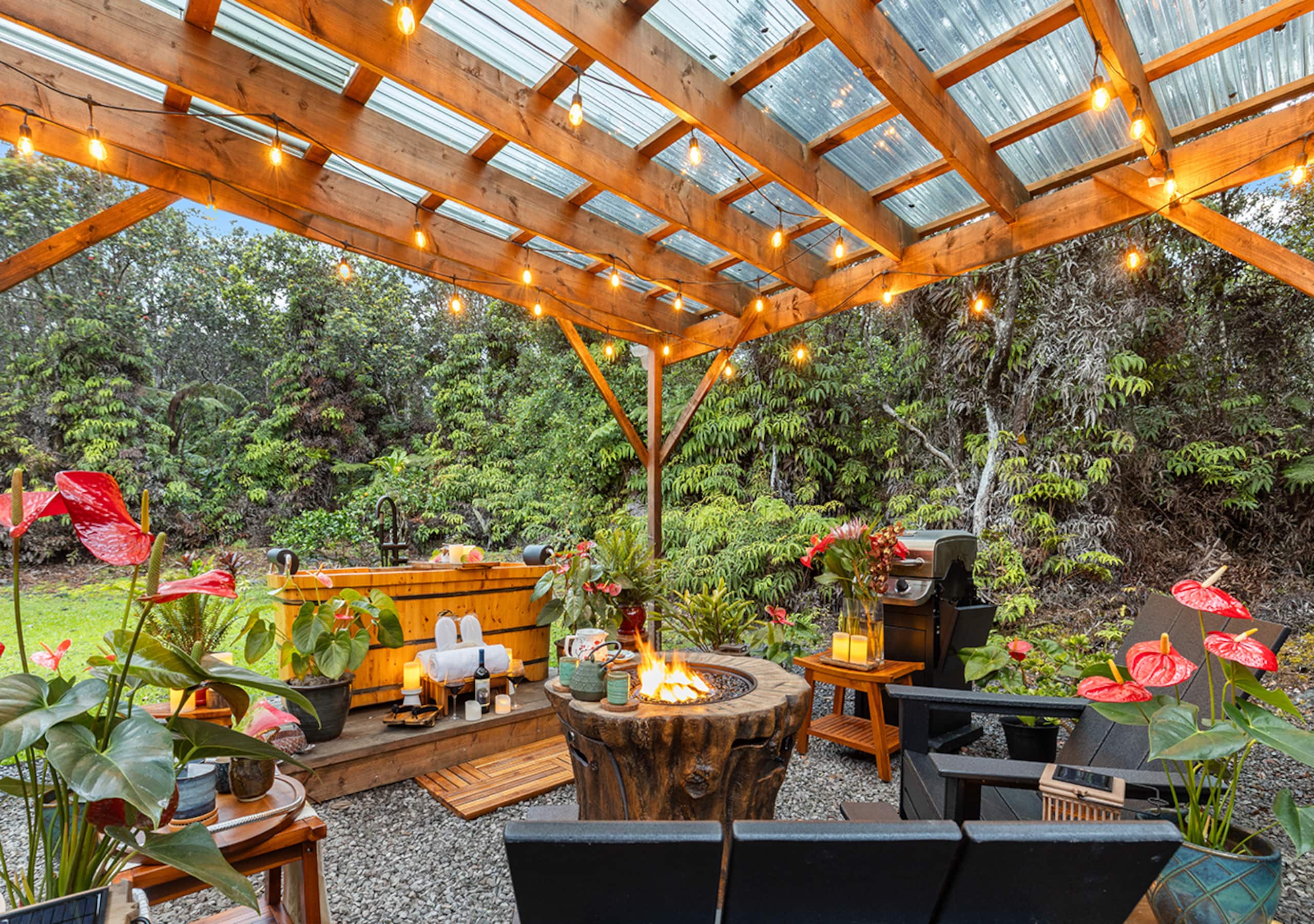 Volcano Teahouse Cottage2-HotTub-FirePlace-FirePit - Photo 48