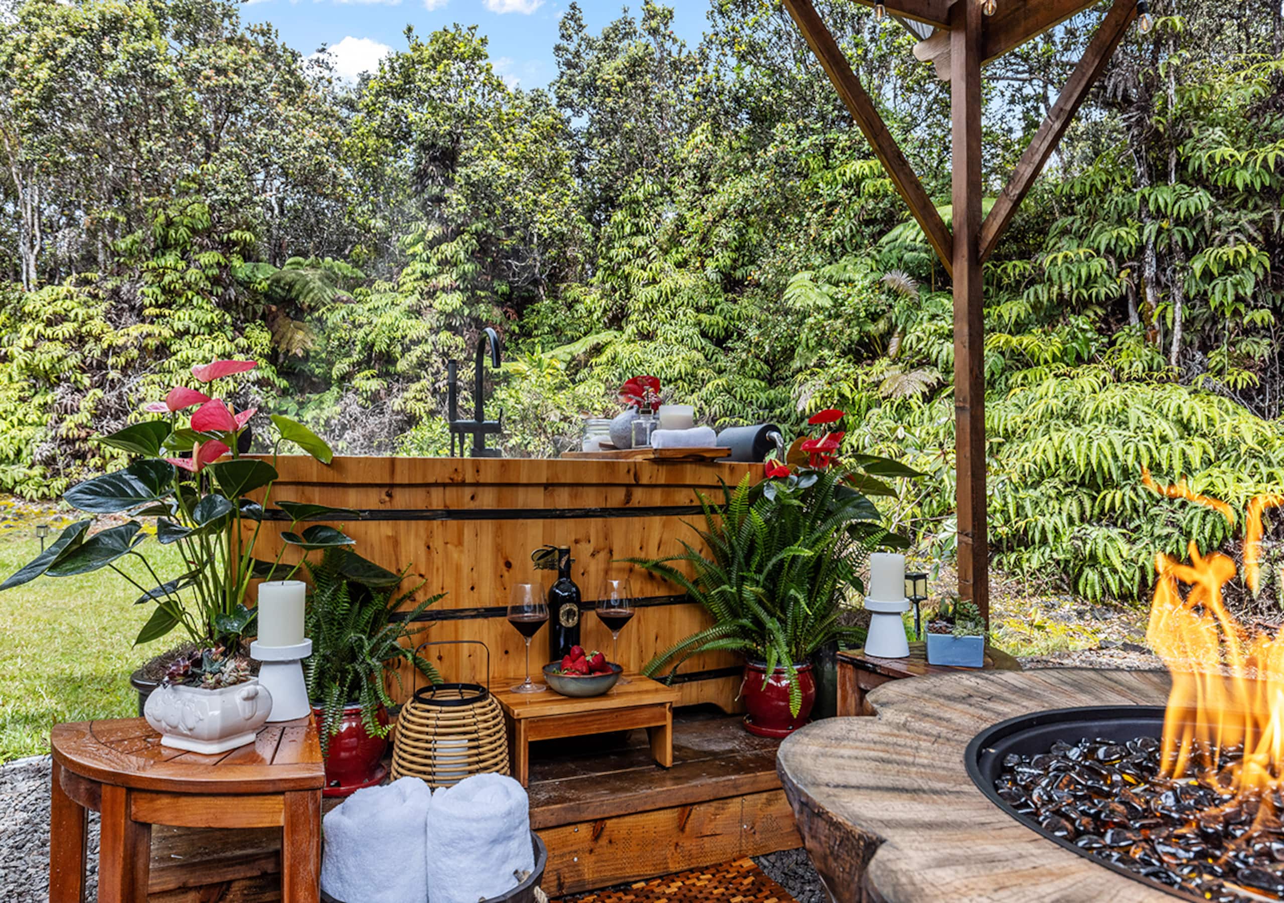 Volcano Teahouse Cottage2-HotTub-FirePlace-FirePit - Photo 70