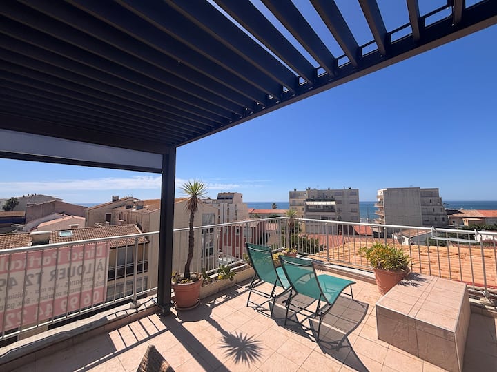 Rooftop Privatif Vue Mer Panoramique Grau D'agde - Vias