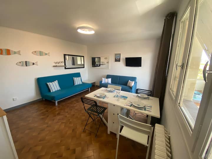 Grand Studio, Terrasse, Proche Hôpital, Commerce - Mèze