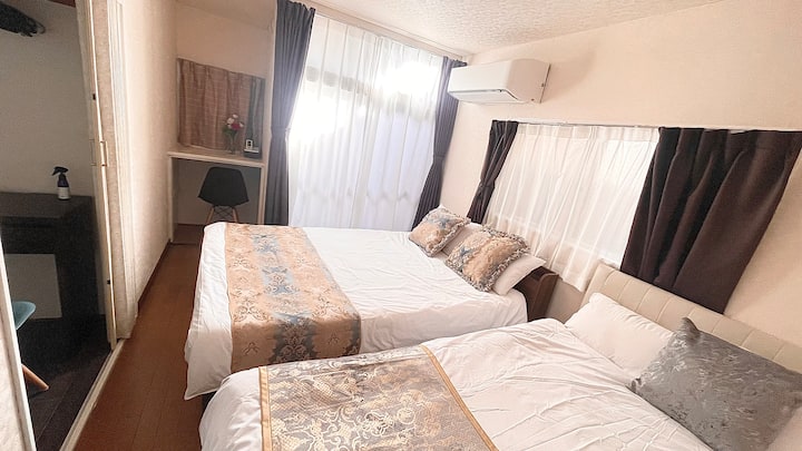 B102-y/ 步行至大久保站仅1分钟、山手线新大久保站仅5分钟/一楼房间、可入住3人/极佳地理位置 - Shinjuku