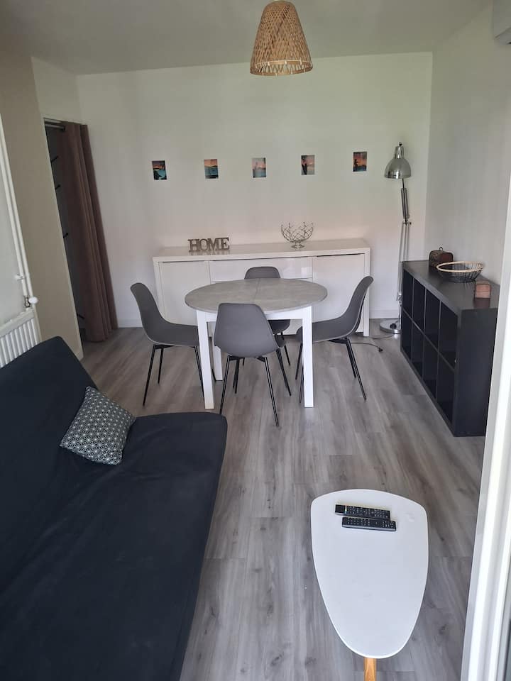 T2 Climatisé Lumineux Calme Parking Facile - 佩皮尼昂