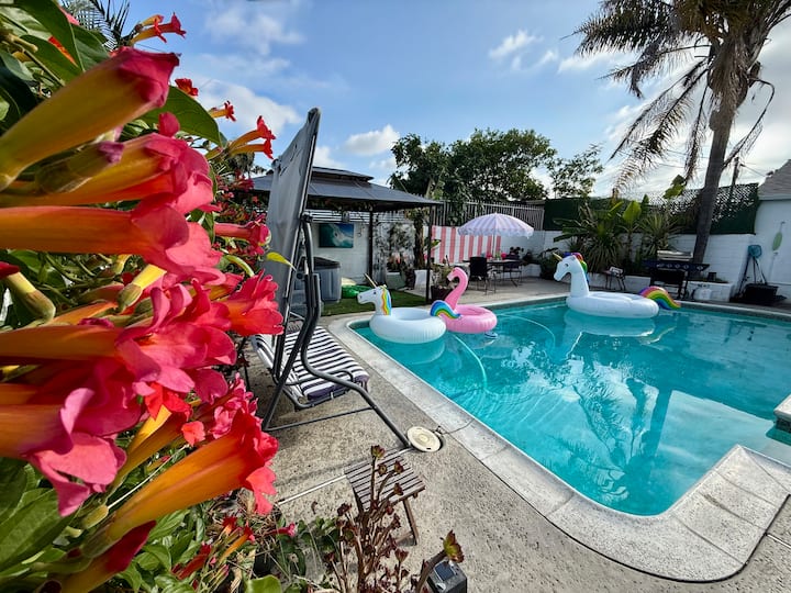 Summer Pool+hot Tub+sofi+bbq+airport+kia - Gardena, CA