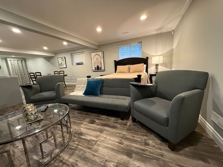 F- Bright & Cozy 2-bedroom Basement - 溫莎