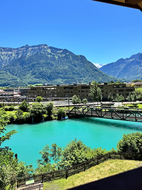 River-Kissed Retreat with Iconic Jungfraujoch View