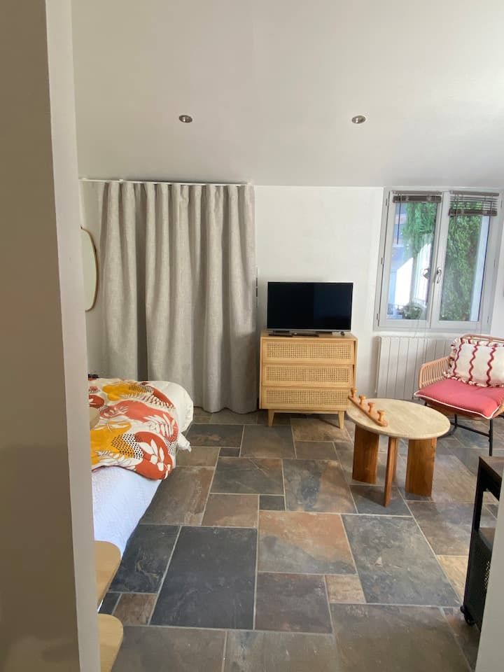 Suita me krevat dopio "queen" dhe sallë pritjeje me televizor