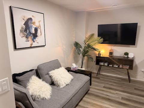 Top Airbnb: Recharge &Relax 1BR Private Cozy Queen Bed Calgary in Legacy